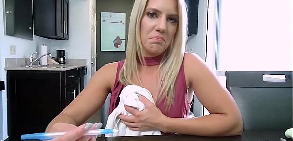  Blonde stepmother likes taboo sex POV style
